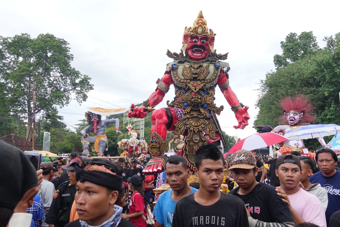 Salah satu Ogoh-Ogoh yang ikut dalam Parade di Lombok.